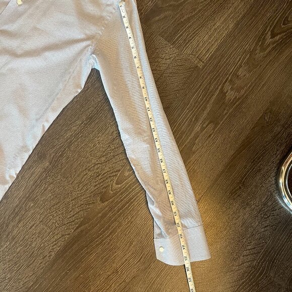 Canali Microprint Blue Dress Shirt - Picture 5 of 5